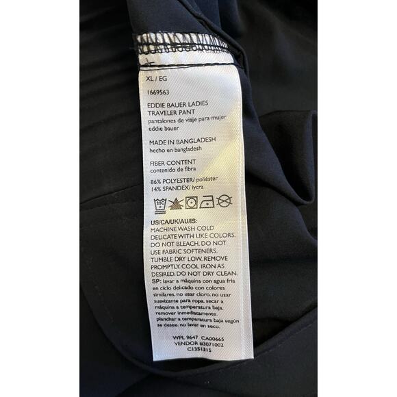 Eddie Bauer Traveler Ankle Pants Adult Women’s Size XL X-Large Black NWT - Picture 8 of 12